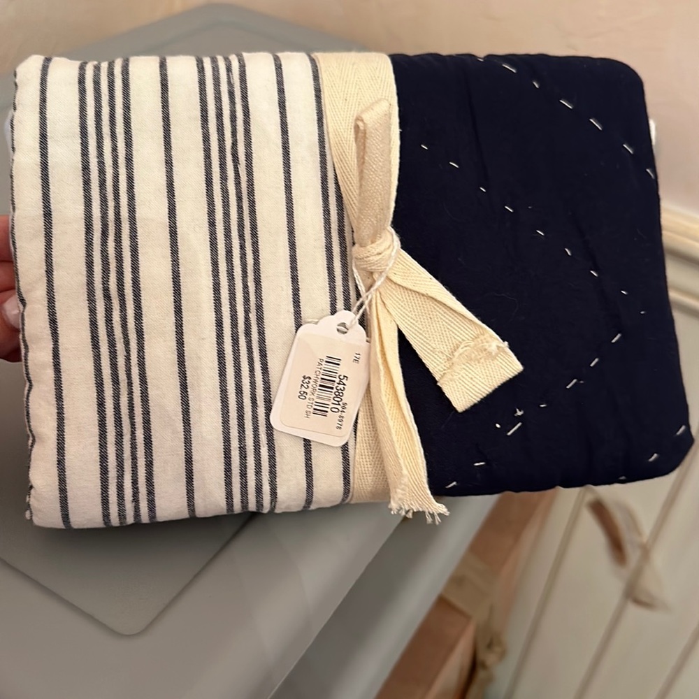 Pottery Barn Kids Patchwork Standard sham ~Navy Blue Multi